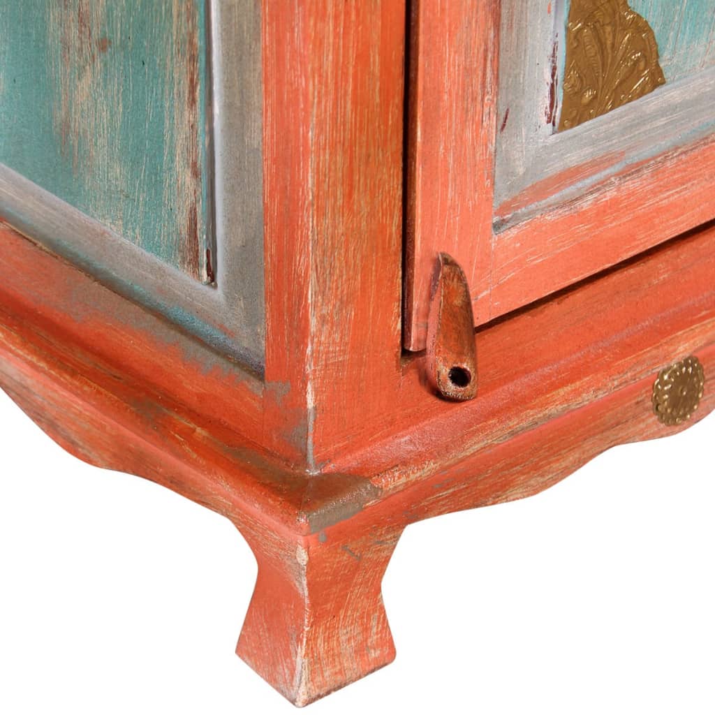 vidaXL Nachttisch Massivholz Mango Orange