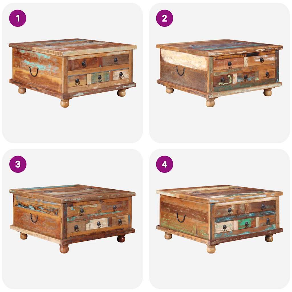 vidaXL Couchtisch Altholz 70x70x38 cm