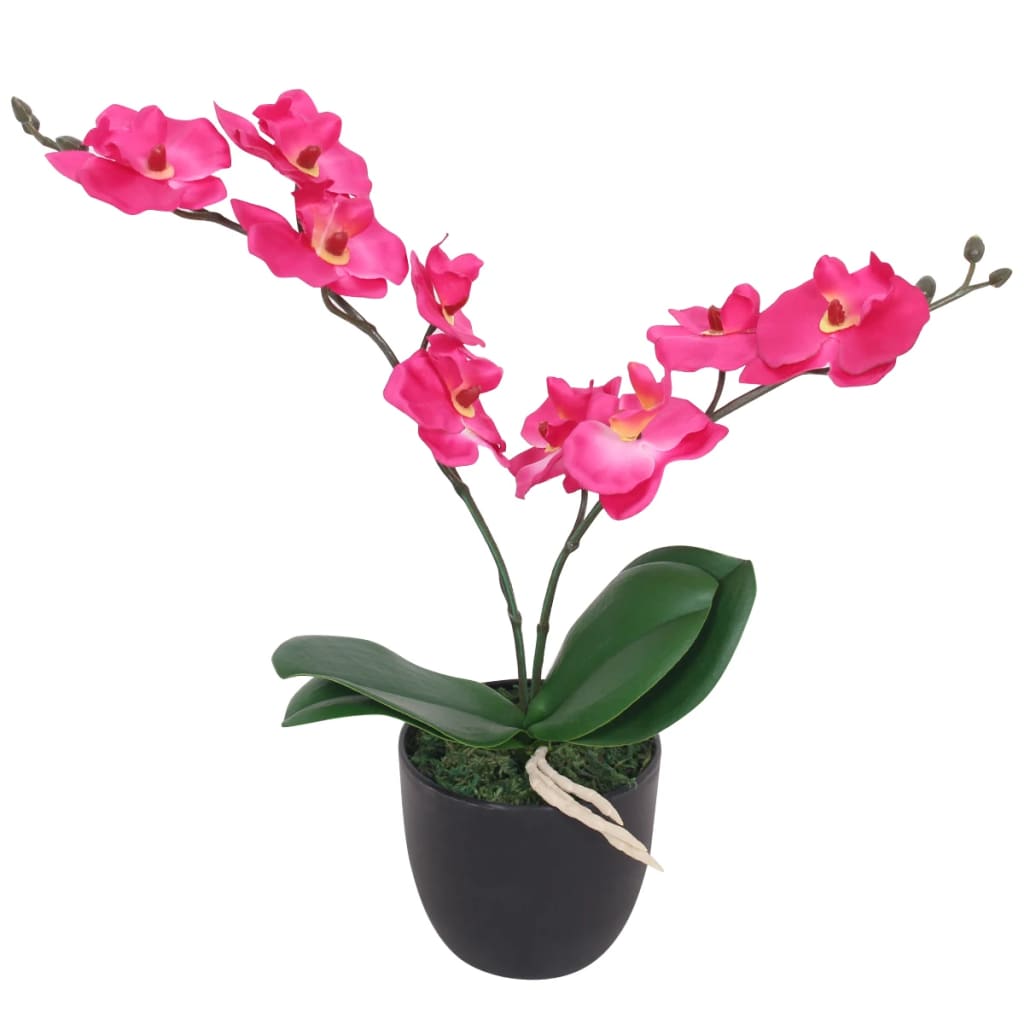 vidaXL Künstliche Orchidee mit Topf 30 cm Weiß