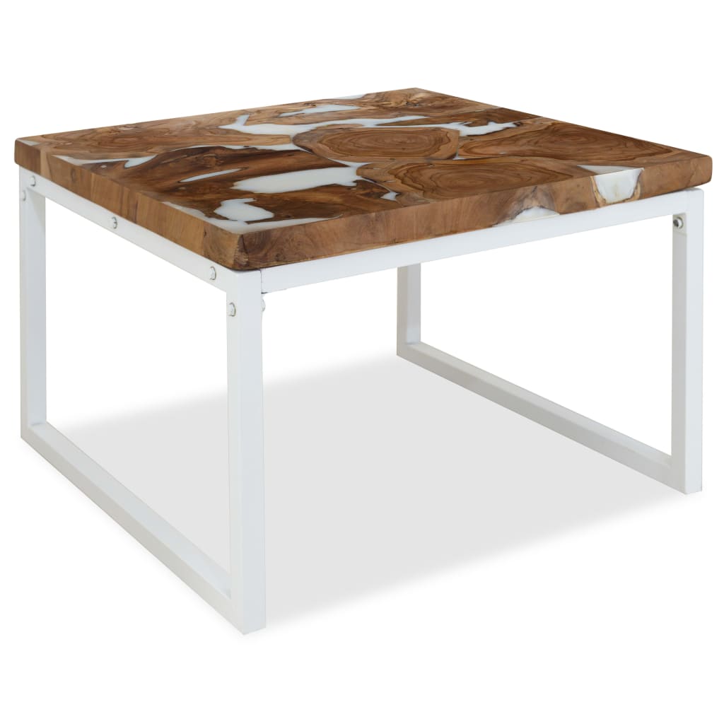 vidaXL Couchtisch Teak Harz 110x60x40 cm