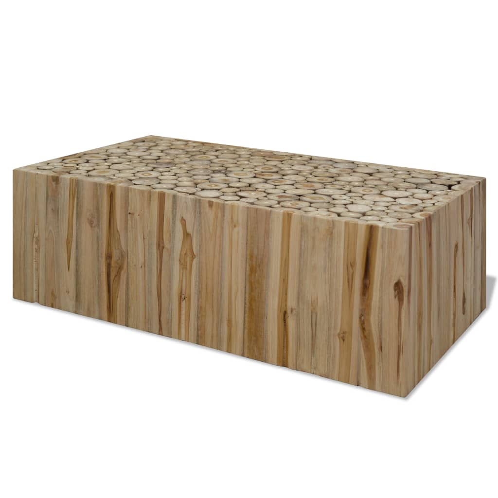 vidaXL Couchtisch Teakholz 50x50x35 cm