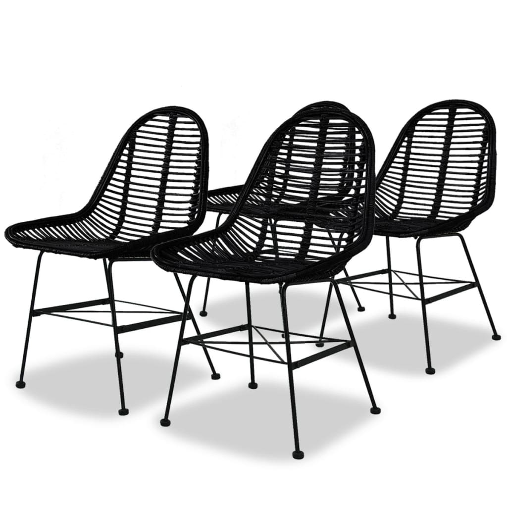 vidaXL Esszimmerstühle 2 Stk. Natur Rattan