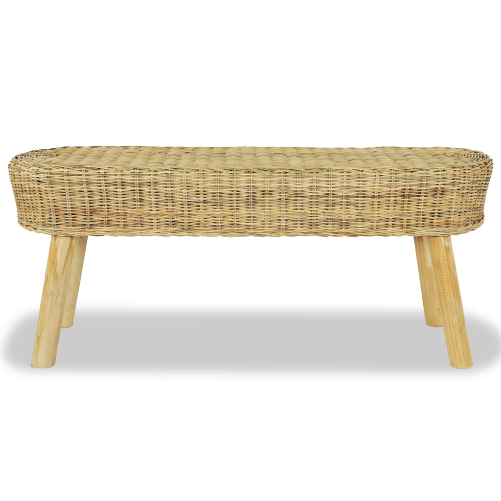 vidaXL Flurbank 110 x 35 x 45 cm Rattan Natur