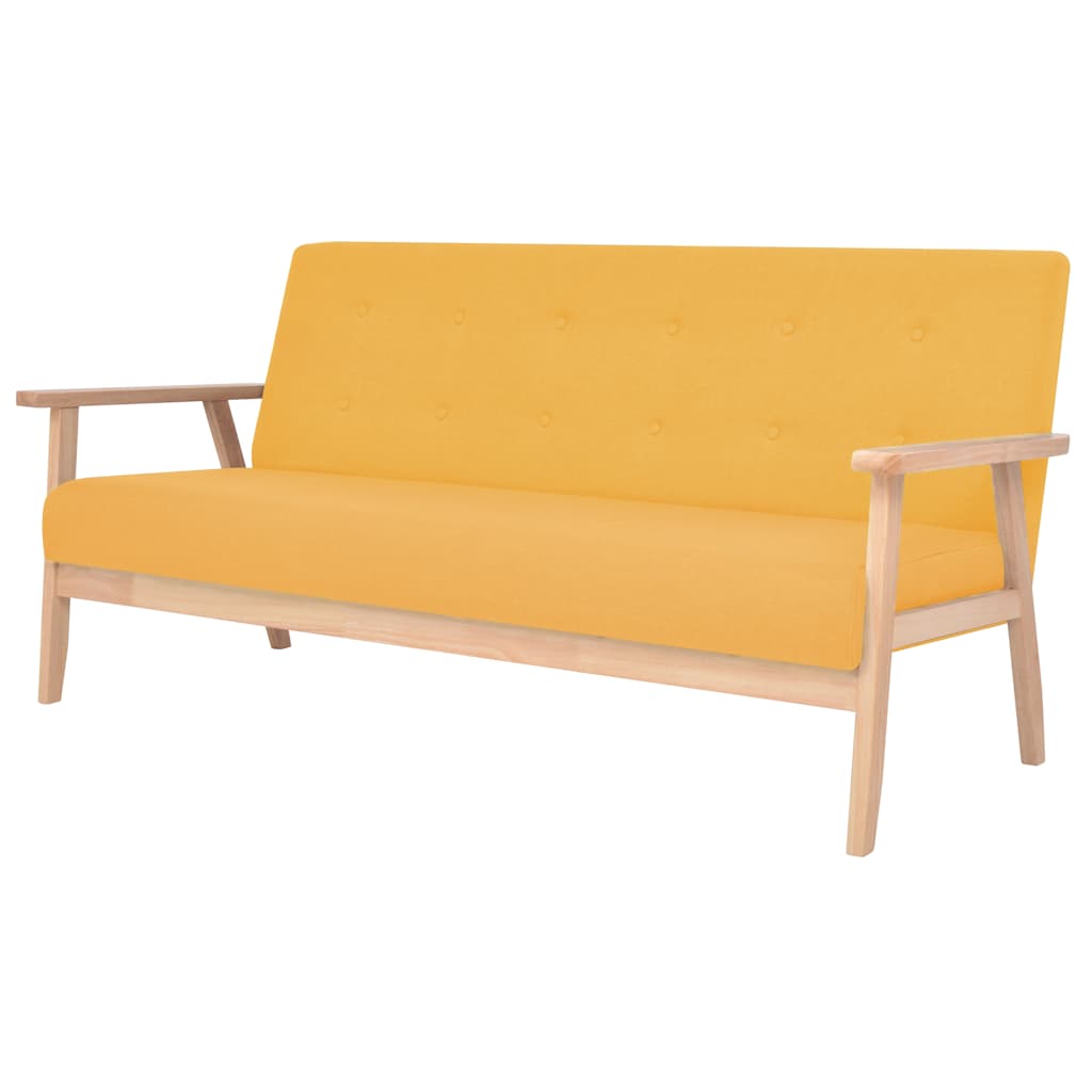 vidaXL 2-Sitzer-Sofa Stoff Hellgrau