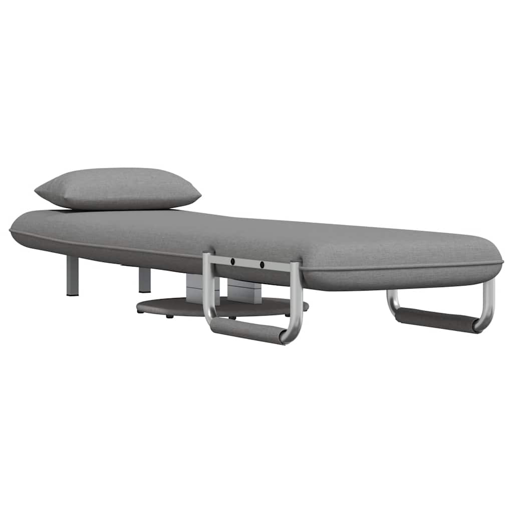 vidaXL Drehstuhl und Schlafsofa Hellgrau Stoff