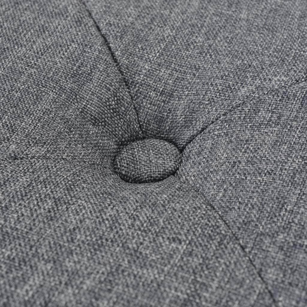 vidaXL Sitzhocker Stoff 80 x 80 x 30 cm Dunkelgrau