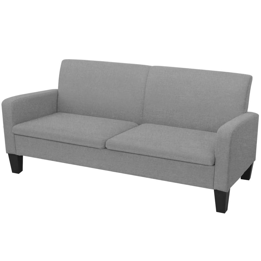 vidaXL 2-Sitzersofa 135 x 65 x76 cm Hellgrau