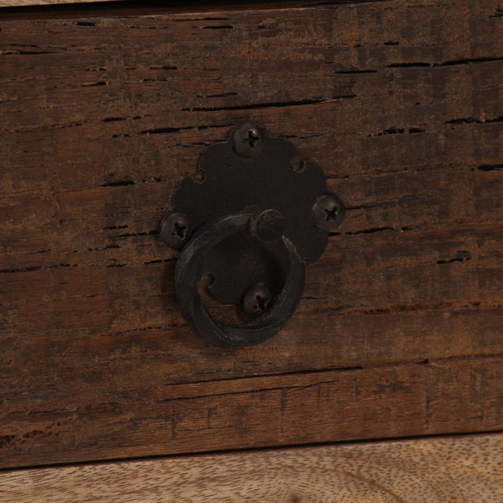 vidaXL Couchtisch mit 3 Schubladen Massivholz Mango 90x50x35 cm