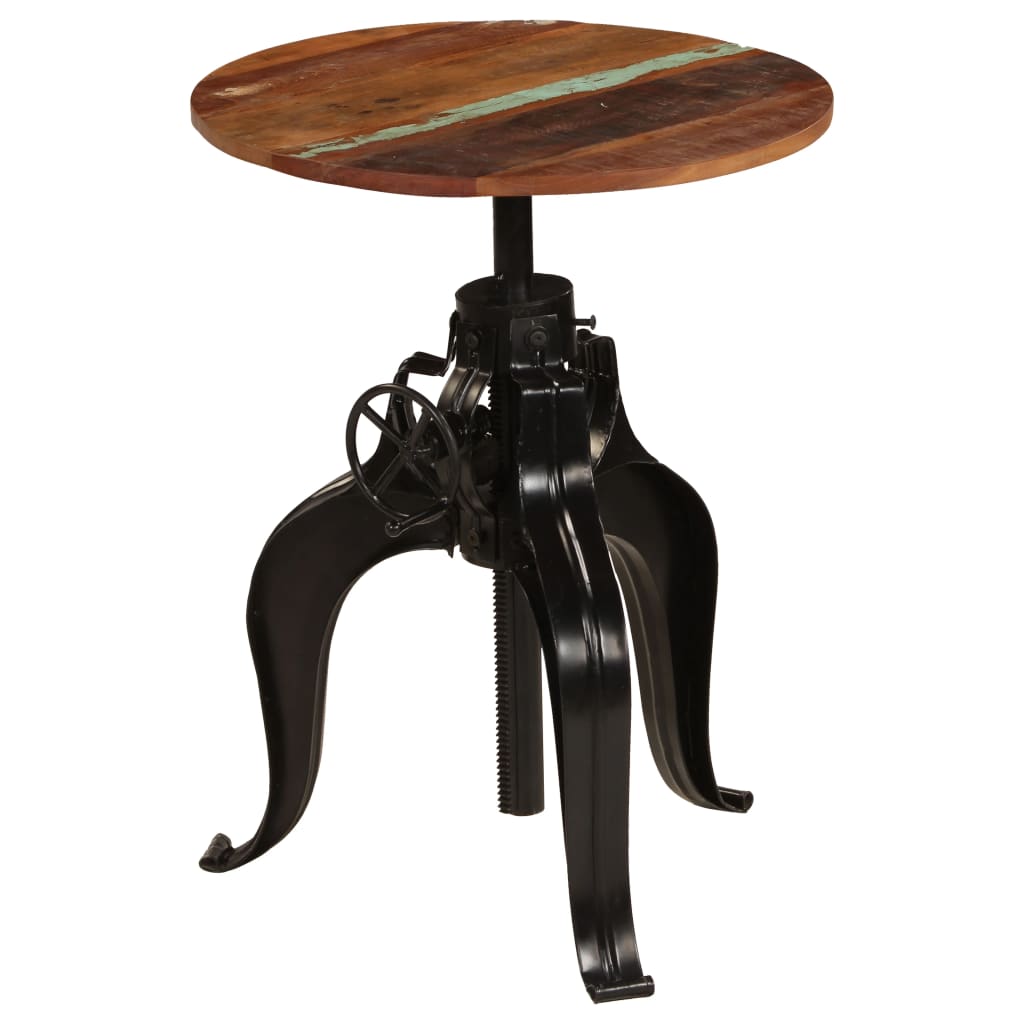 vidaXL Bartisch Altholz Massiv 60x(76-110) cm