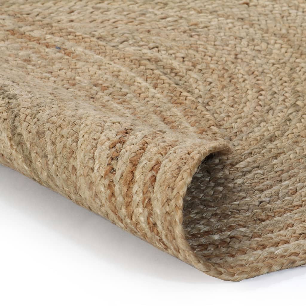 vidaXL Teppich Jute Geflochten 90 cm Rund