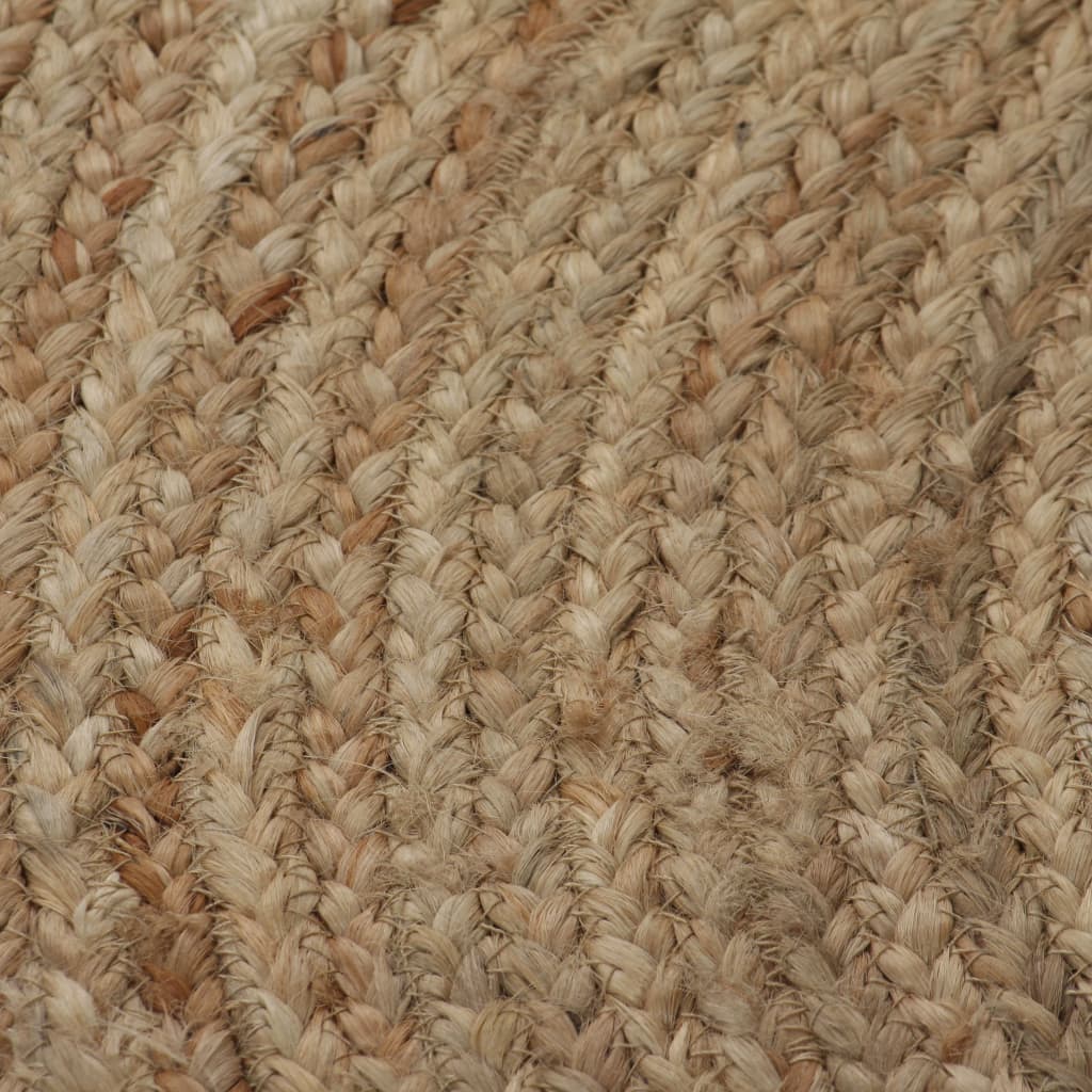 vidaXL Teppich Jute Geflochten 90 cm Rund