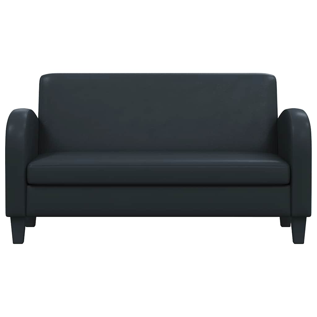 vidaXL Sofa 2-Sitzer Kunstleder Schwarz