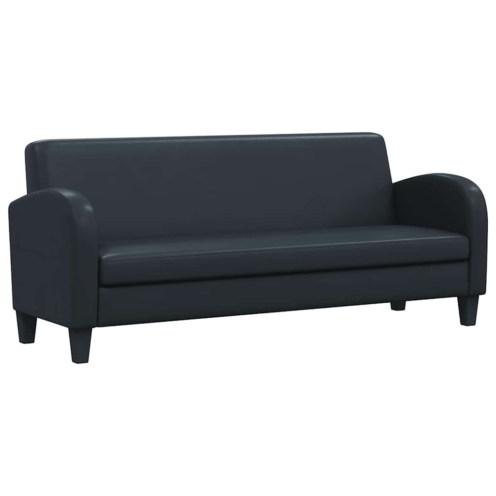 vidaXL Sofa 2-Sitzer Kunstleder Schwarz