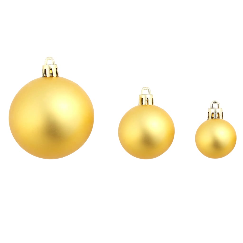 vidaXL 100-tlg. Weihnachtskugel-Set 3/4/6 cm Golden