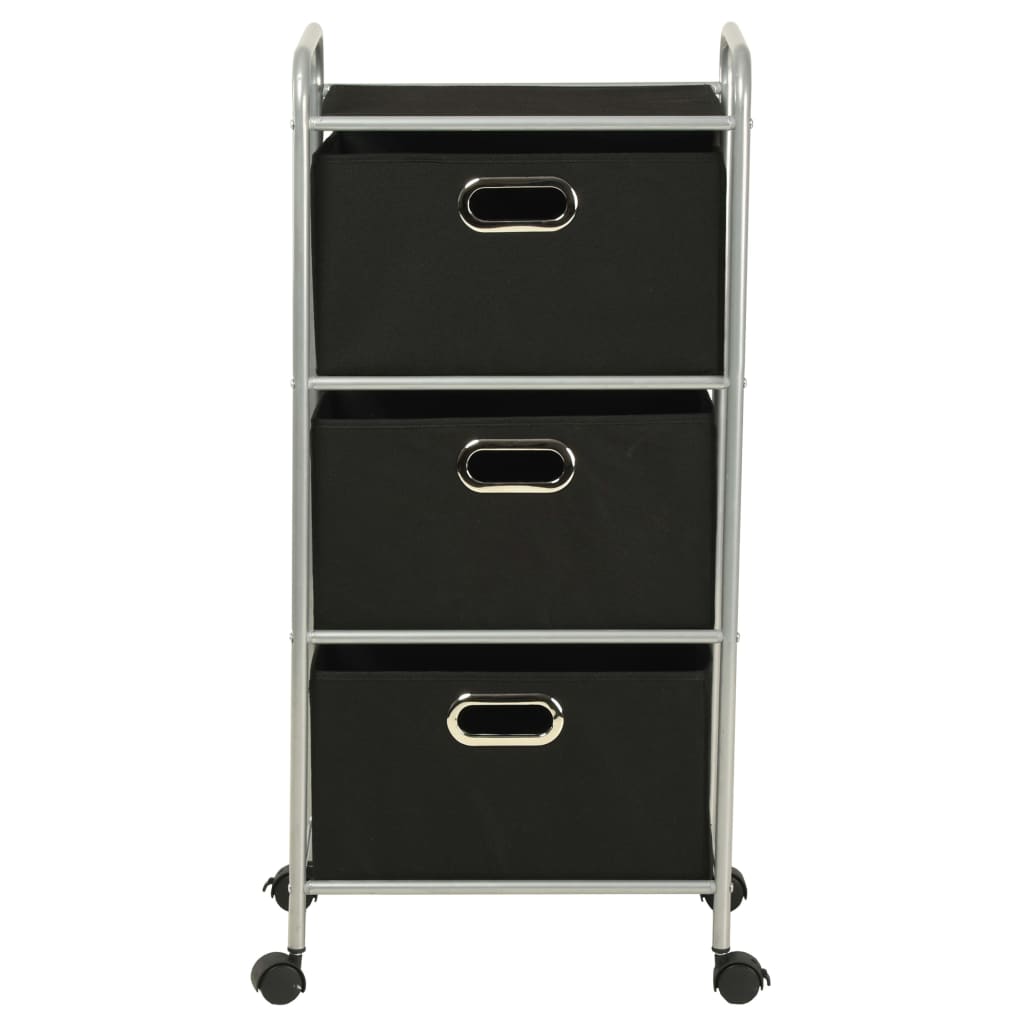 vidaXL Regal mit 3 Aufbewahrungsboxen Stahl und Vliesstoff