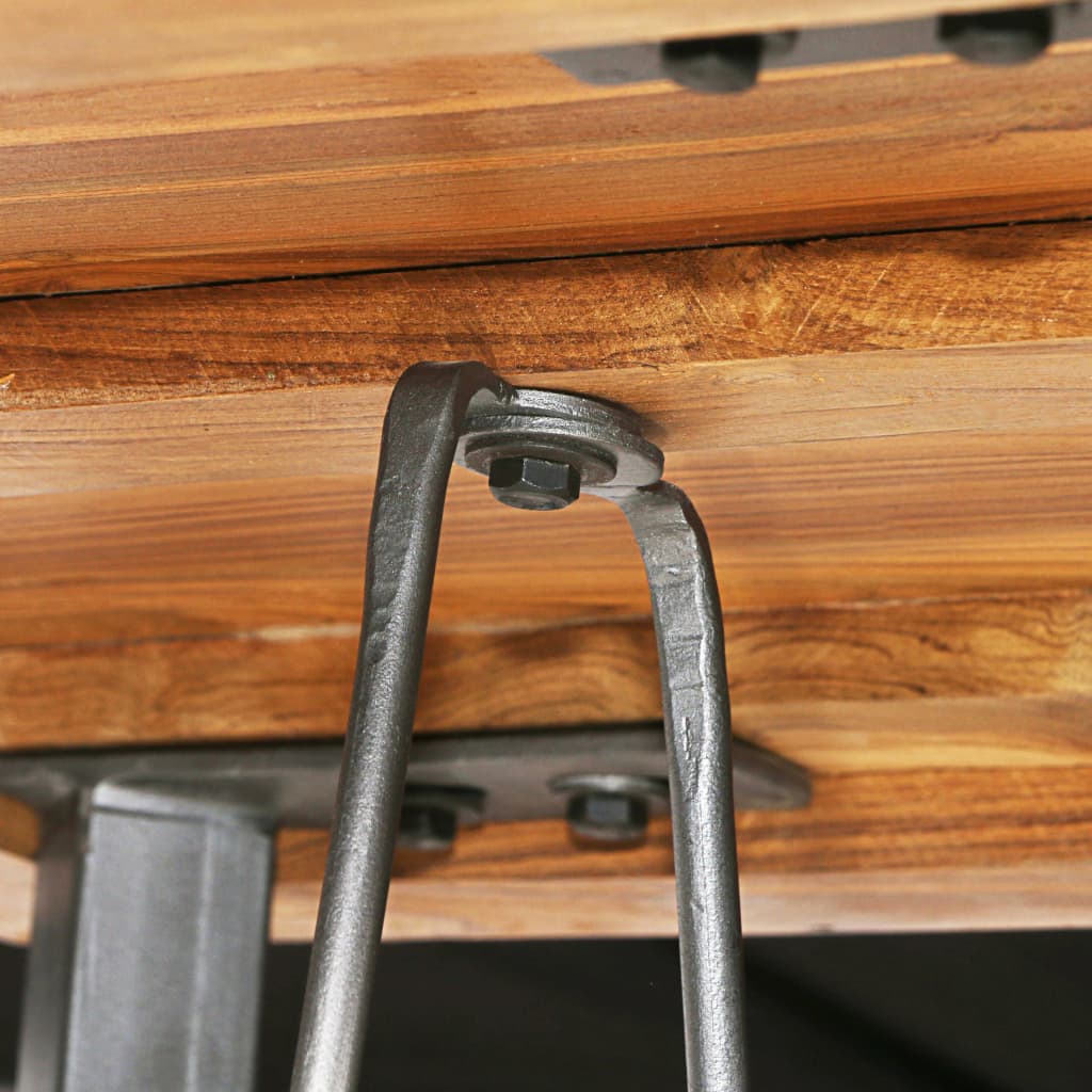 vidaXL Bar-Set 3-tlg. Recyceltes Massivholz Teak