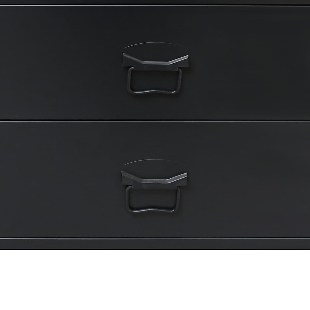 vidaXL Schubladenschrank Metall Industrie-Stil 78 x 40 x 93 cm Schwarz