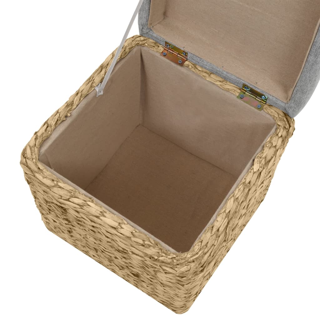 vidaXL Ottoman-Set 2 Stk. Seegras Grau