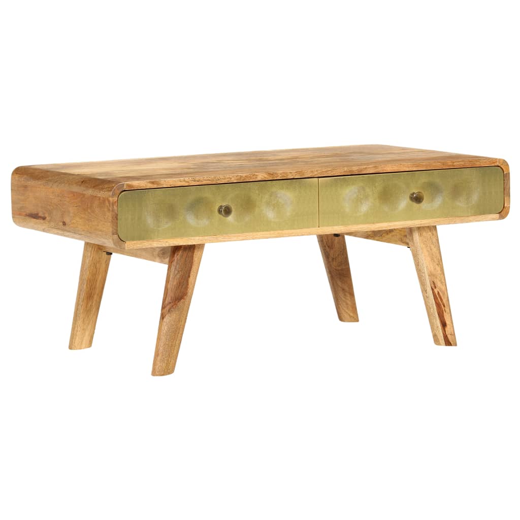 vidaXL Couchtisch Massivholz Mango 90x50x40 cm