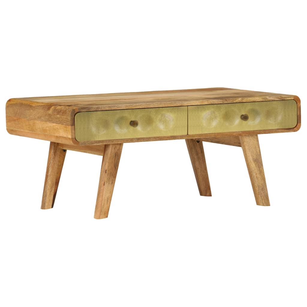 vidaXL Couchtisch Massivholz Mango 90x50x40 cm