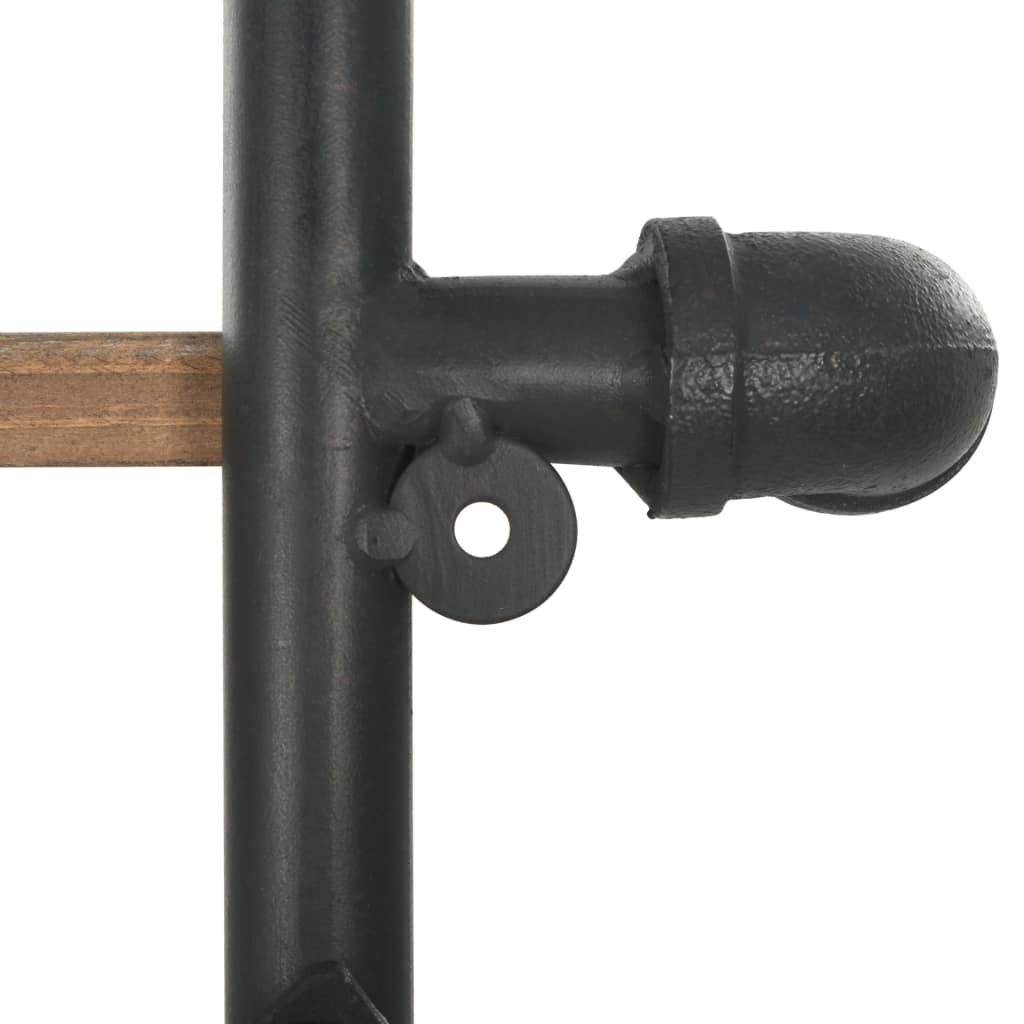 vidaXL Bücherregal Massivholz Tanne und Stahl 80x42x180 cm