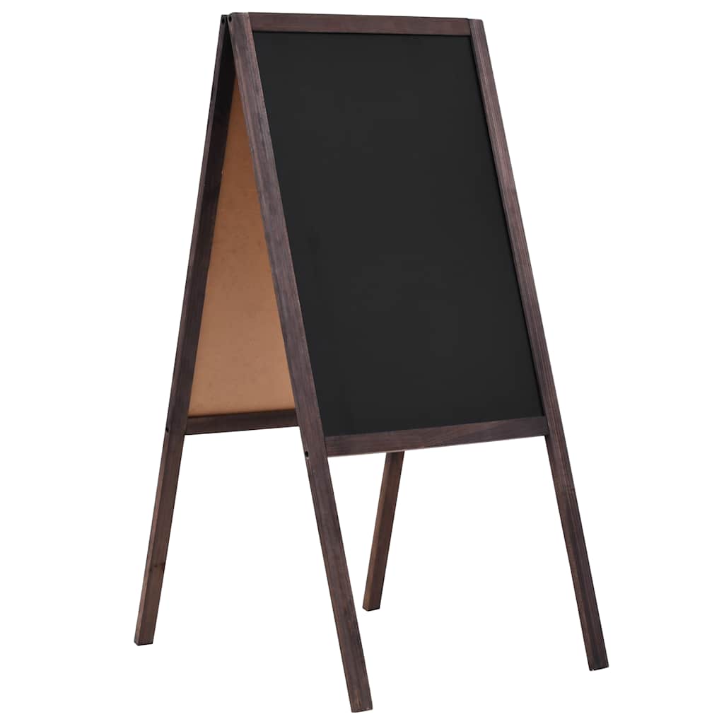 vidaXL Tafel Kundenstopper Doppelseitig Zedernholz Freistehend 60×80cm