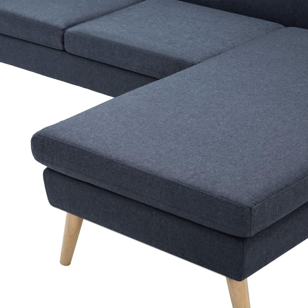 vidaXL Sofa in L-Form Stoffbezug 186 x 136 x 79 cm Dunkelgrau
