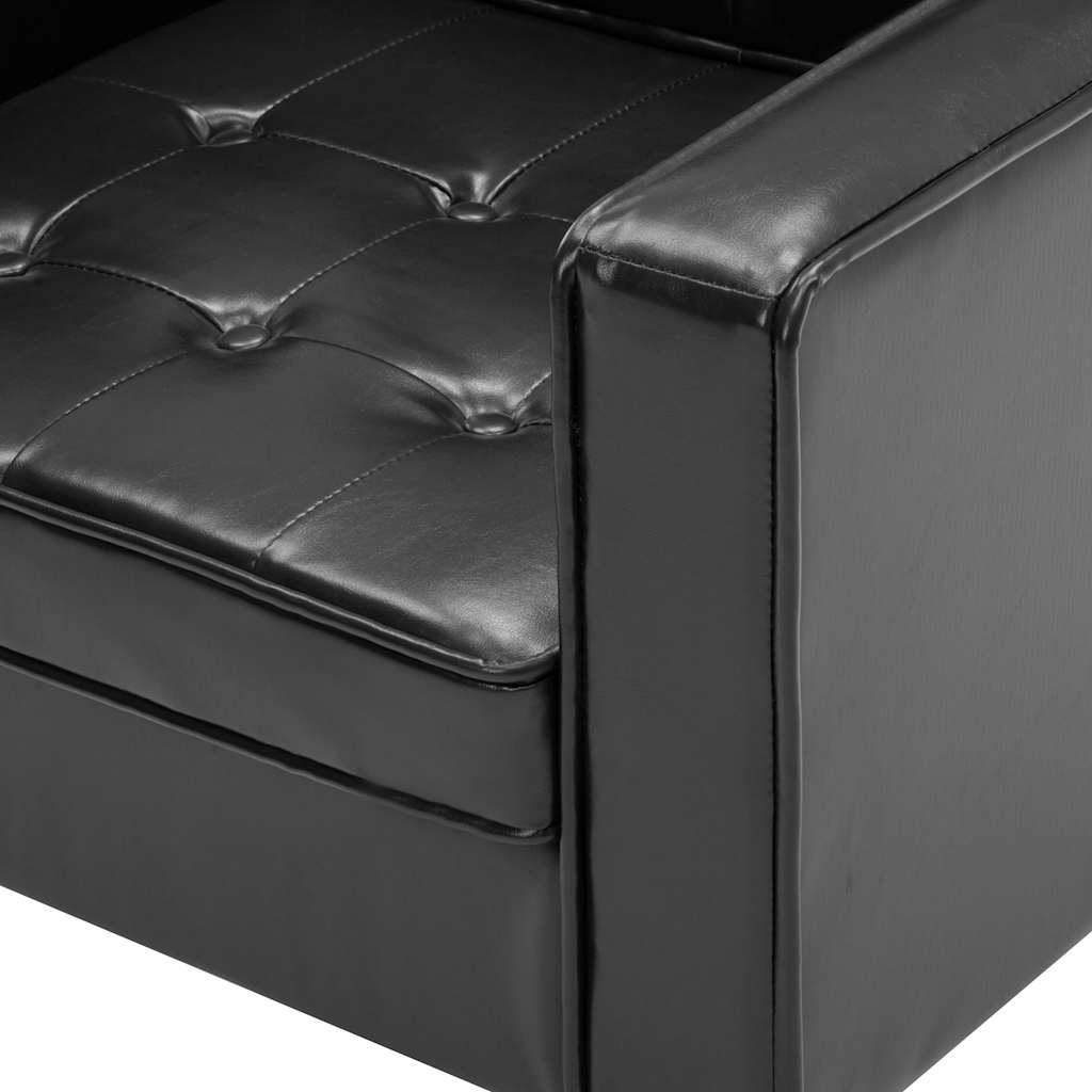 vidaXL Sessel Schwarz 75x70x75 cm Kunstleder
