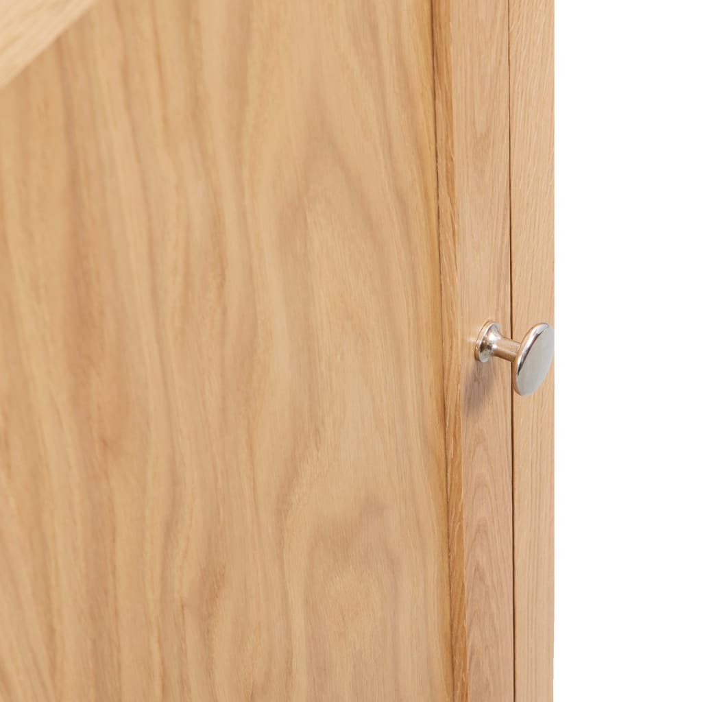 vidaXL Eckschrank 59x45x80 cm Massivholz Eiche