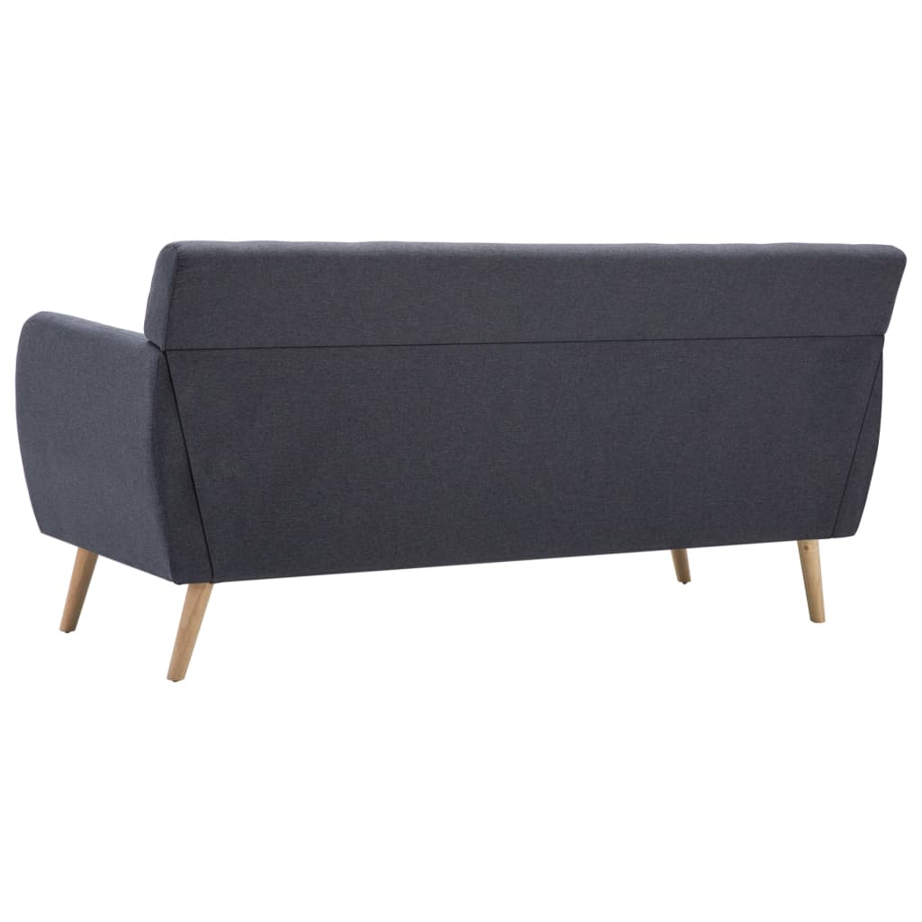 vidaXL 3-Sitzer-Sofa Stoff 172x70x82 cm Dunkelgrau