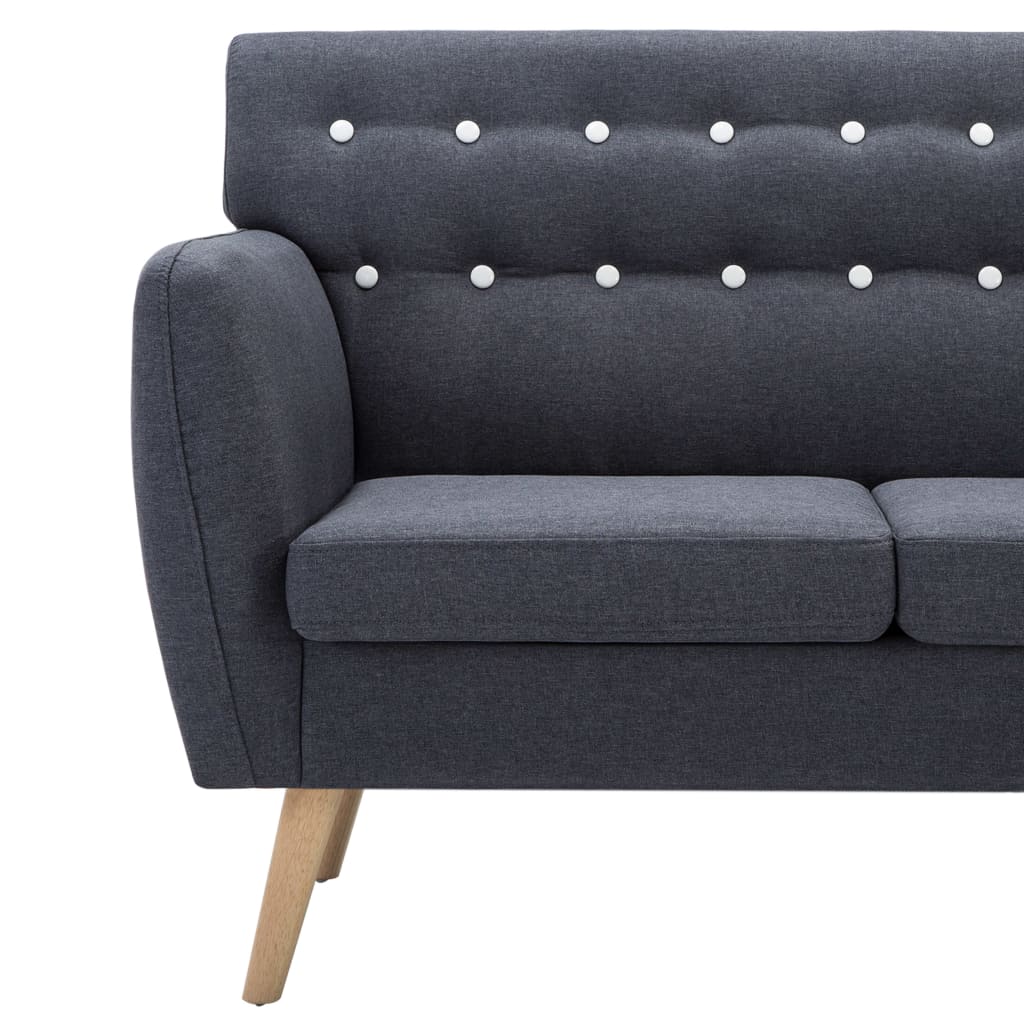 vidaXL 3-Sitzer-Sofa Stoff 172x70x82 cm Dunkelgrau