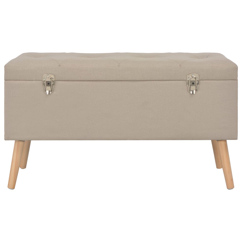 vidaXL Hocker mit Stauraum 3 Stk. Beige Stoff