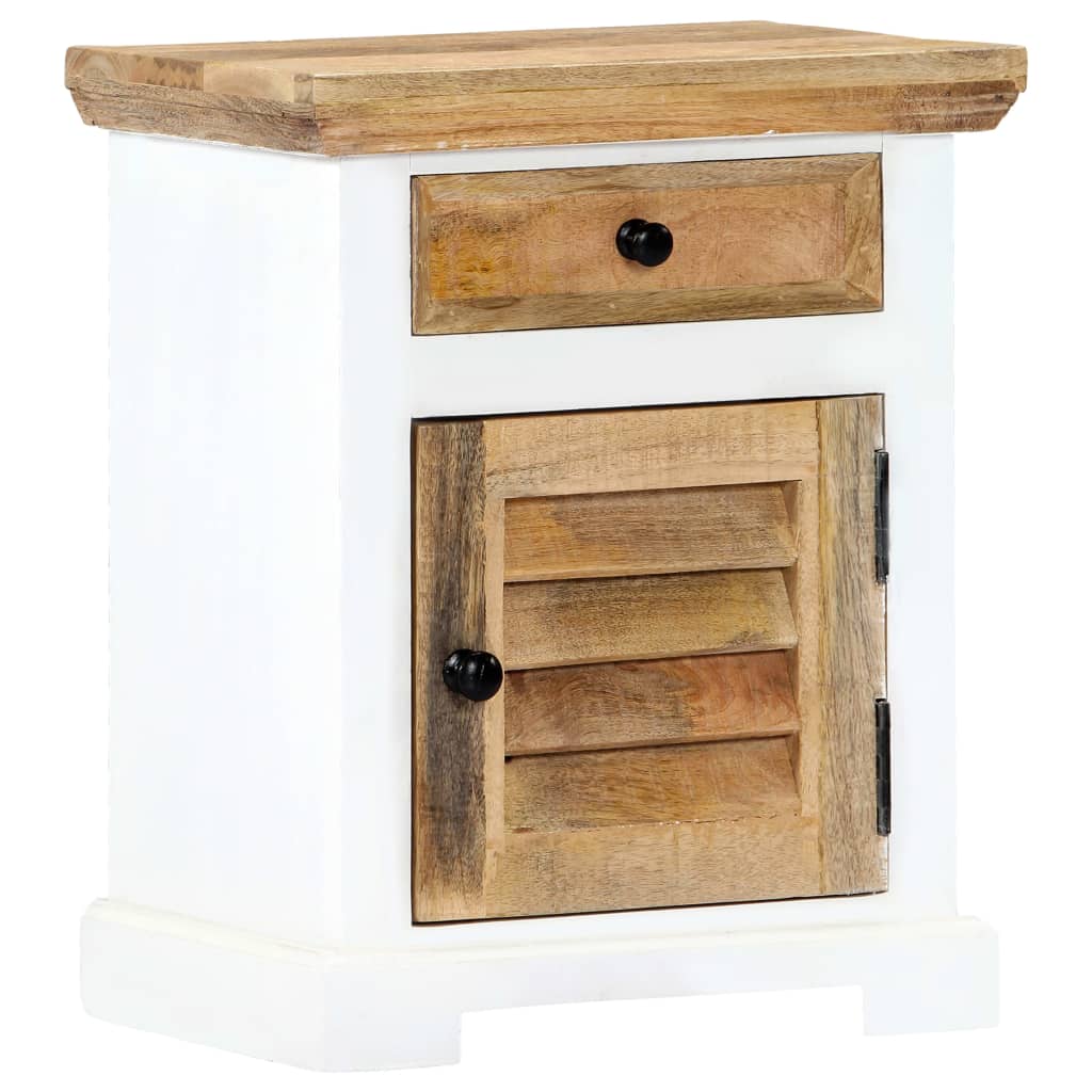 vidaXL Konsolentisch Weiß und Braun 110 x 35 x 75 cm Mangoholz Massiv