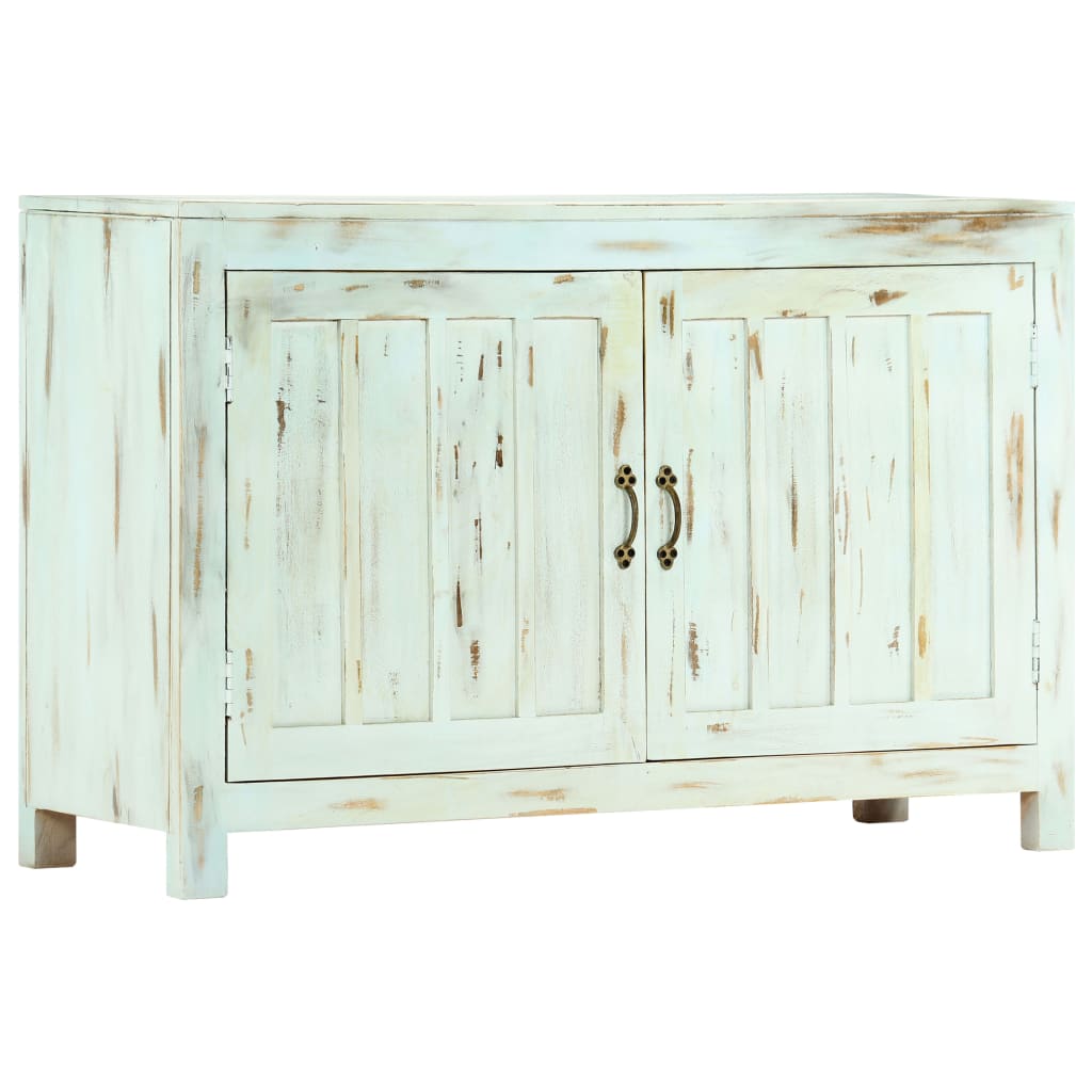 vidaXL Sideboard Hellblau 110x35x70 cm Massivholz Mango