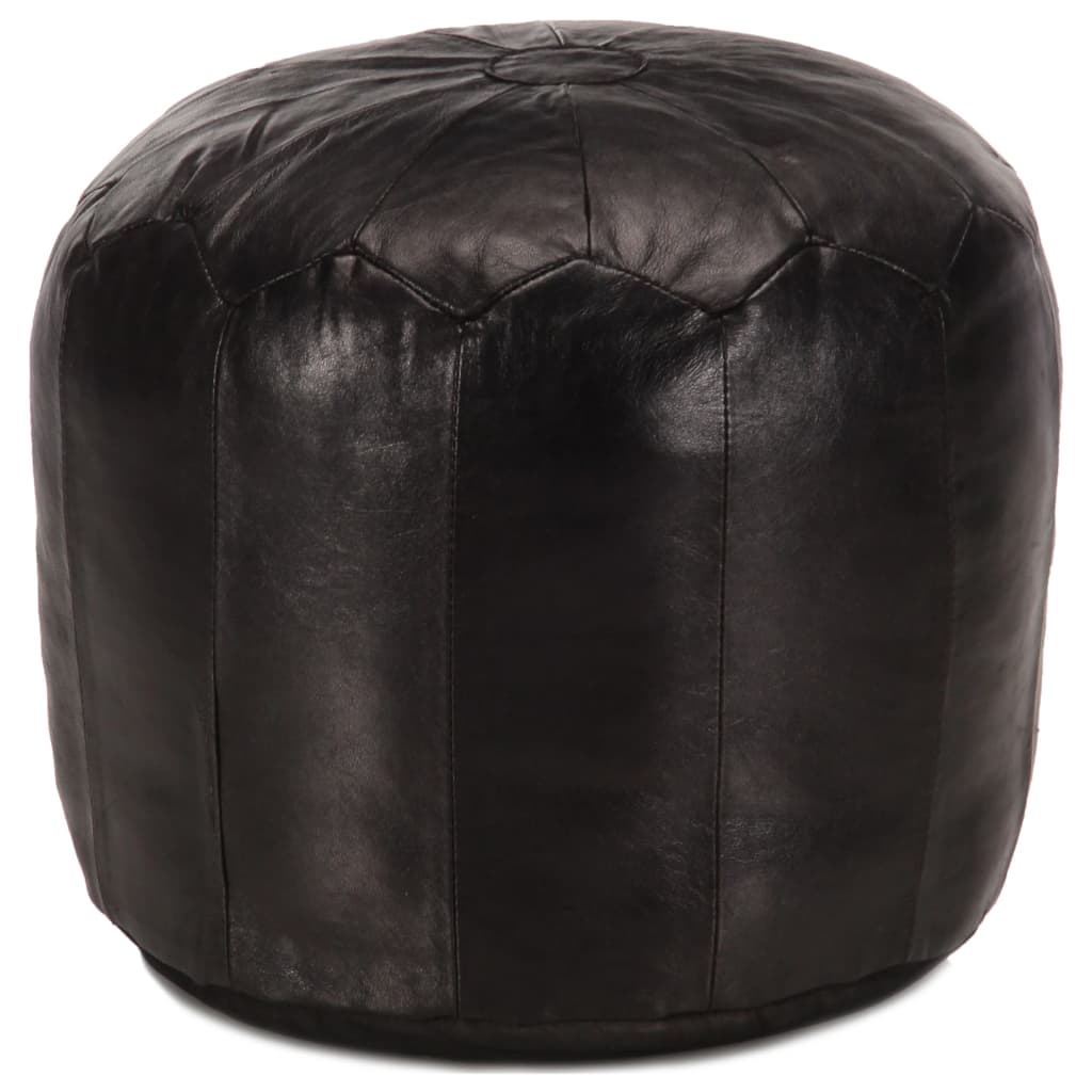 Pouf Hellbraun 40 x 35 cm Echtes Ziegenleder