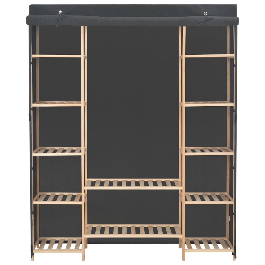 vidaXL Kleiderschrank Grau 135 x 40 x 170 cm Stoff