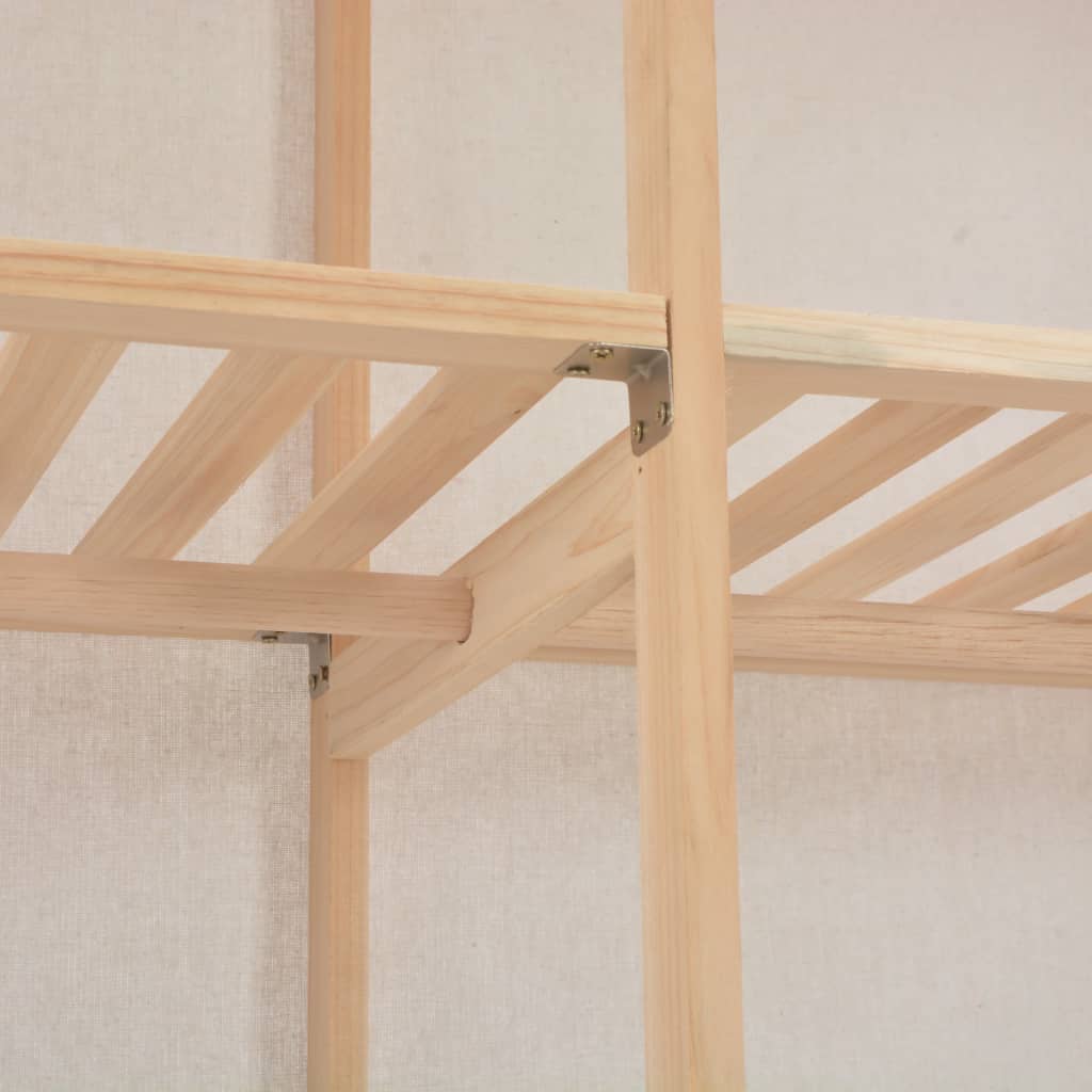 vidaXL Kleiderschrank Weiß 200 x 40 x 170 cm Stoff