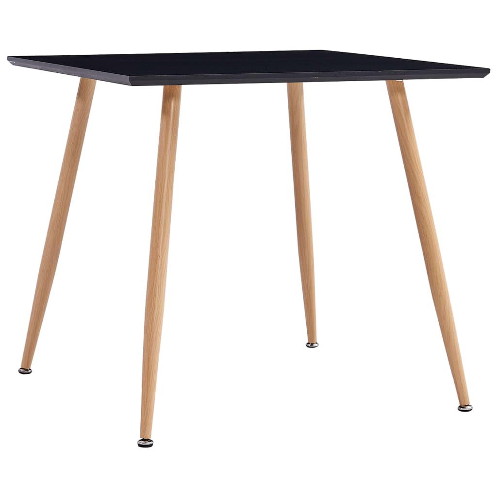 Esstisch Eichefarben und Schwarz 80,5x80,5x73 cm MDF