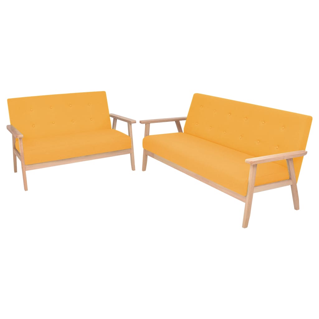 vidaXL 2-Sitzer-Sofa Stoff Hellgrau