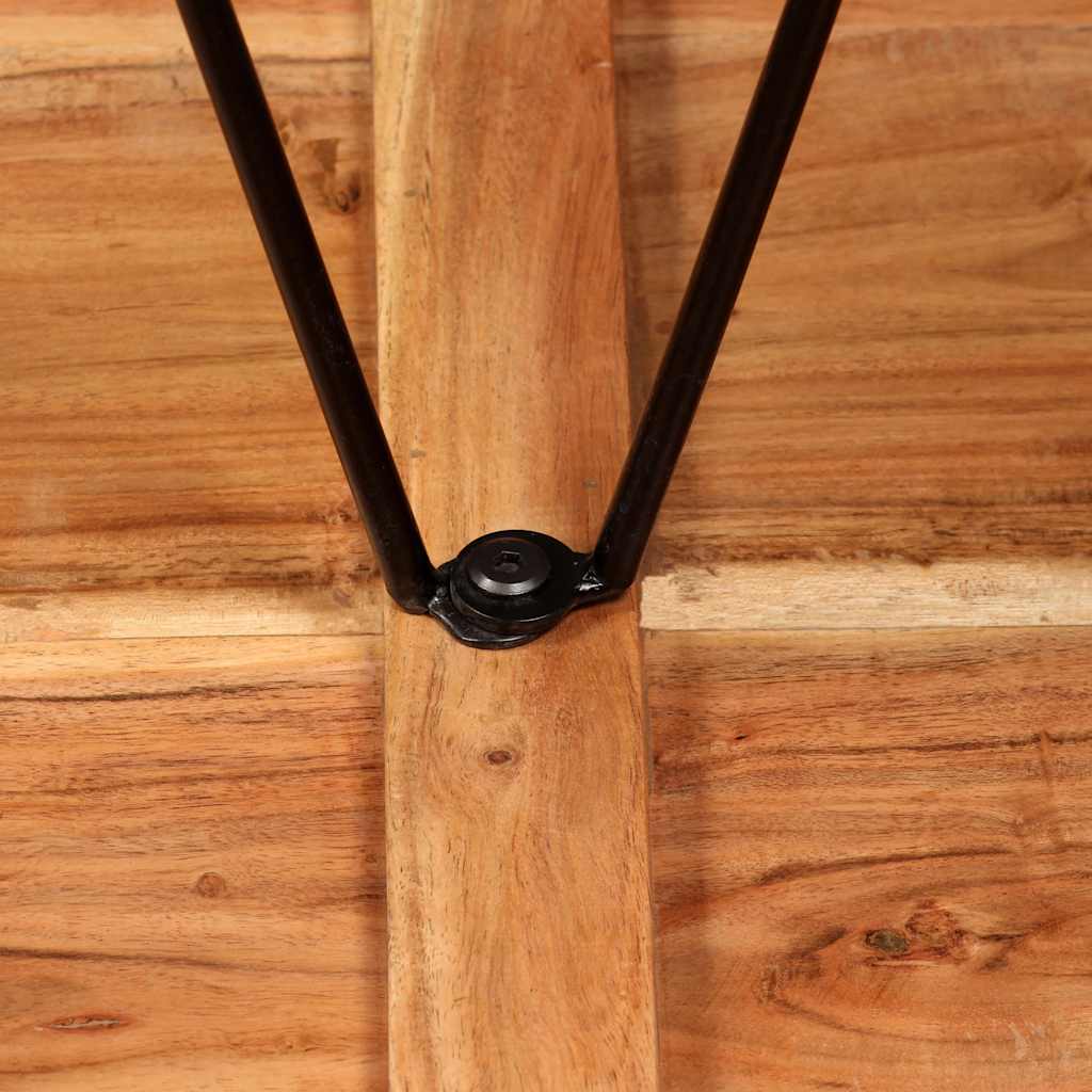 vidaXL Bar-Set 3-tlg. Akazie Massivholz, Echtleder und Canvas