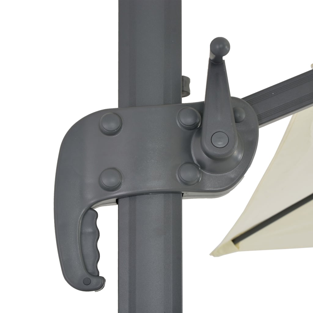 vidaXL Sonnenschirm mit Tragbarem Sonnenschirmständer Sandweiß