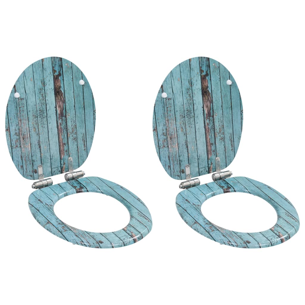 vidaXL Toilettensitz MDF Deckel Schlichtes Design Weiß