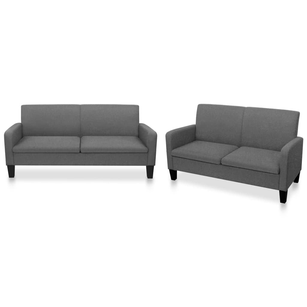 vidaXL 2-Sitzersofa 135 x 65 x76 cm Hellgrau