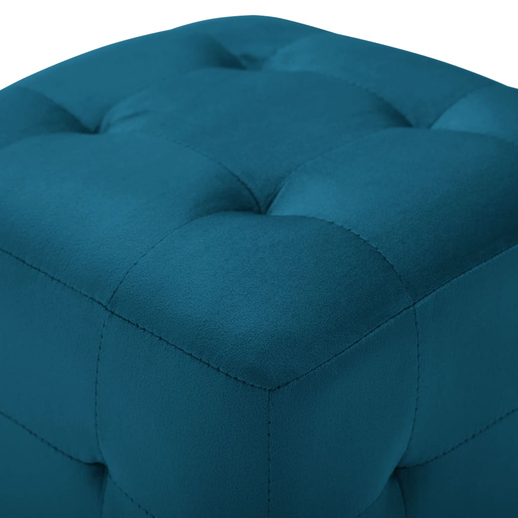 vidaXL Pouf 2 Stk. Blau 30x30x30 cm Samtstoff