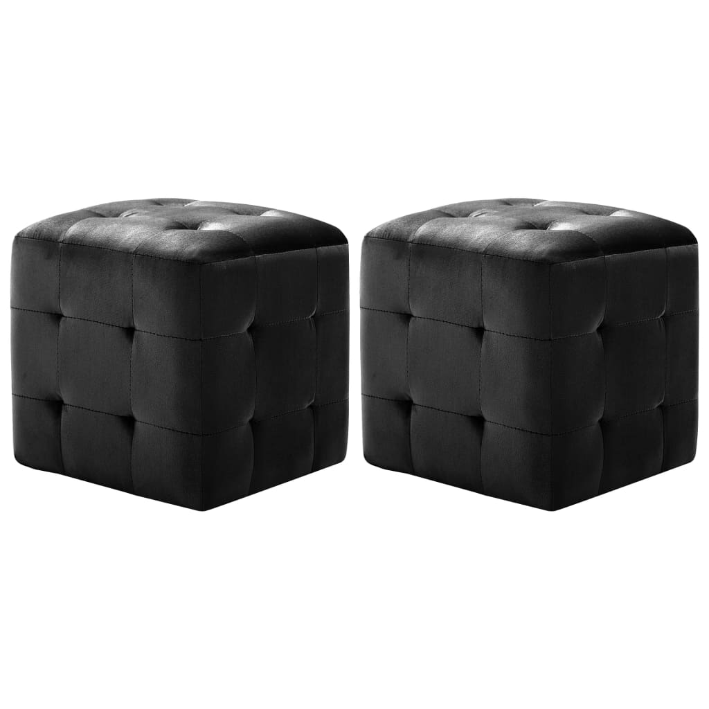 vidaXL Pouf 2 Stk. Blau 30x30x30 cm Samtstoff