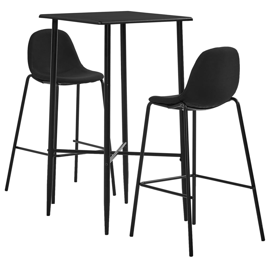 vidaXL 3-tlg. Bar-Set Stoff Dunkelgrau
