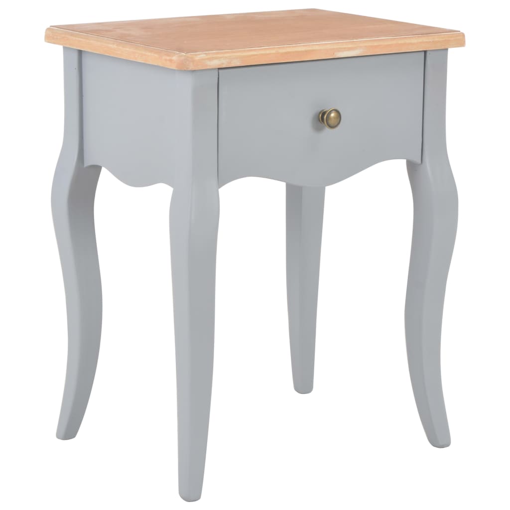 Nachttisch Weiß und Braun 40 x 30 x 50 cm Kiefernholz Massiv