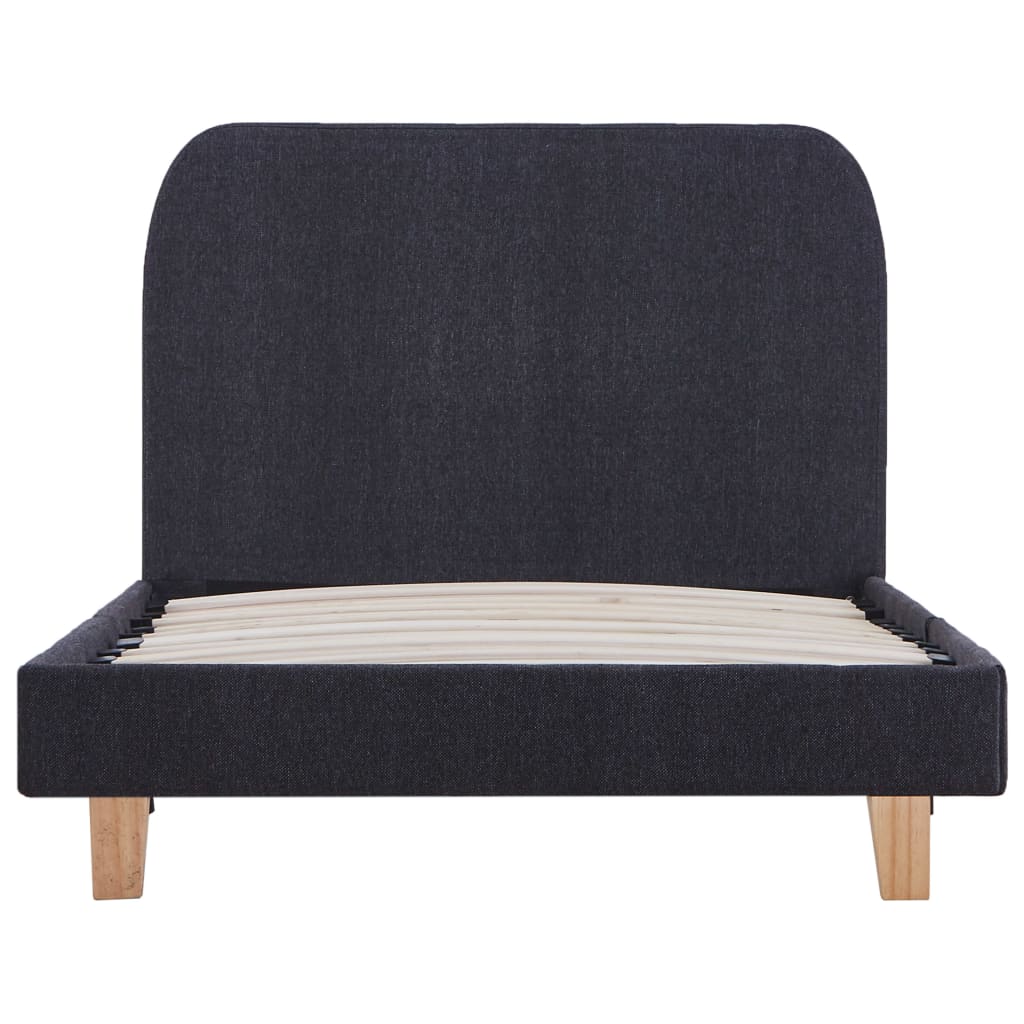 vidaXL Bettgestell Dunkelgrau Stoff 90×200 cm