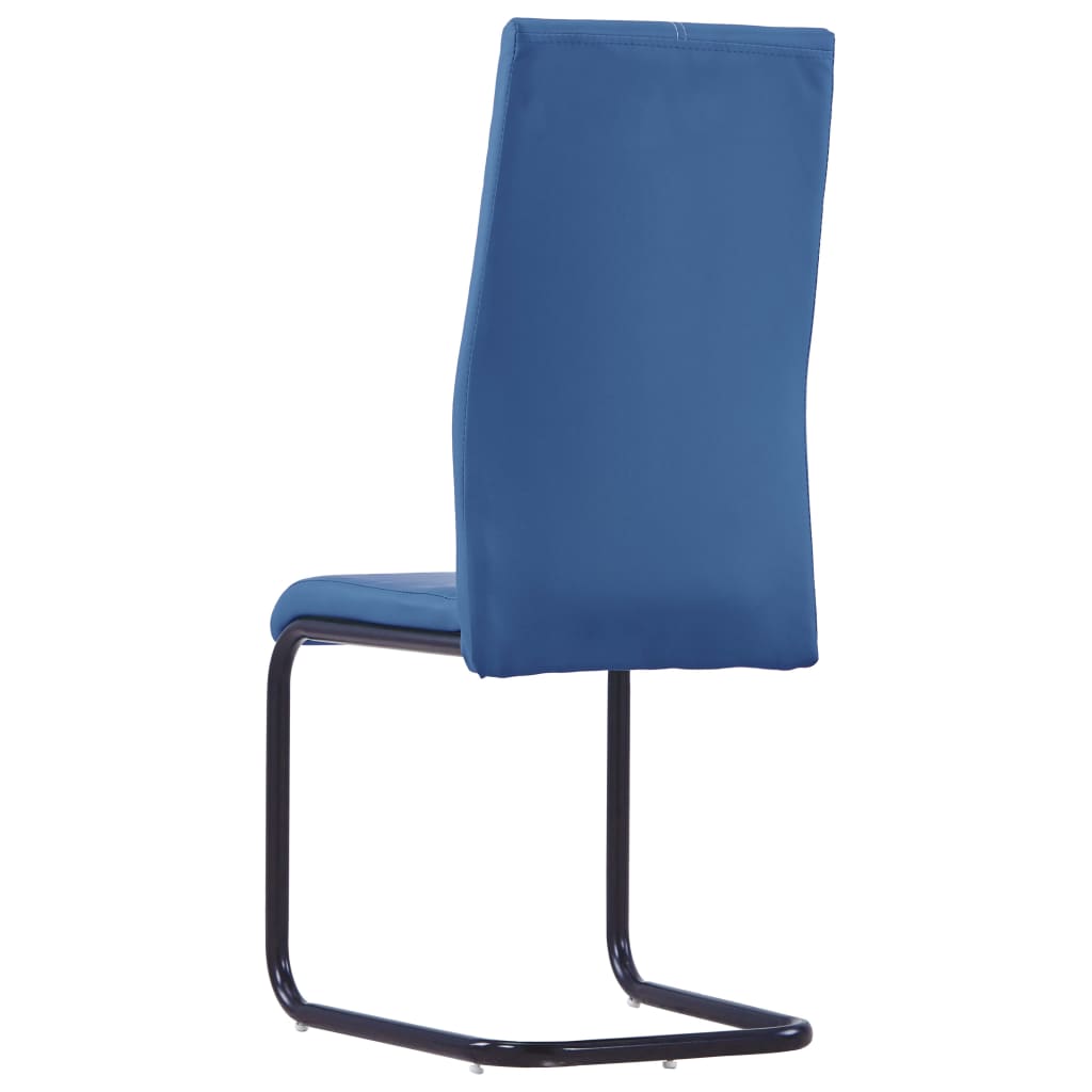 vidaXL Freischwinger 2 Stk. Blau Kunstleder
