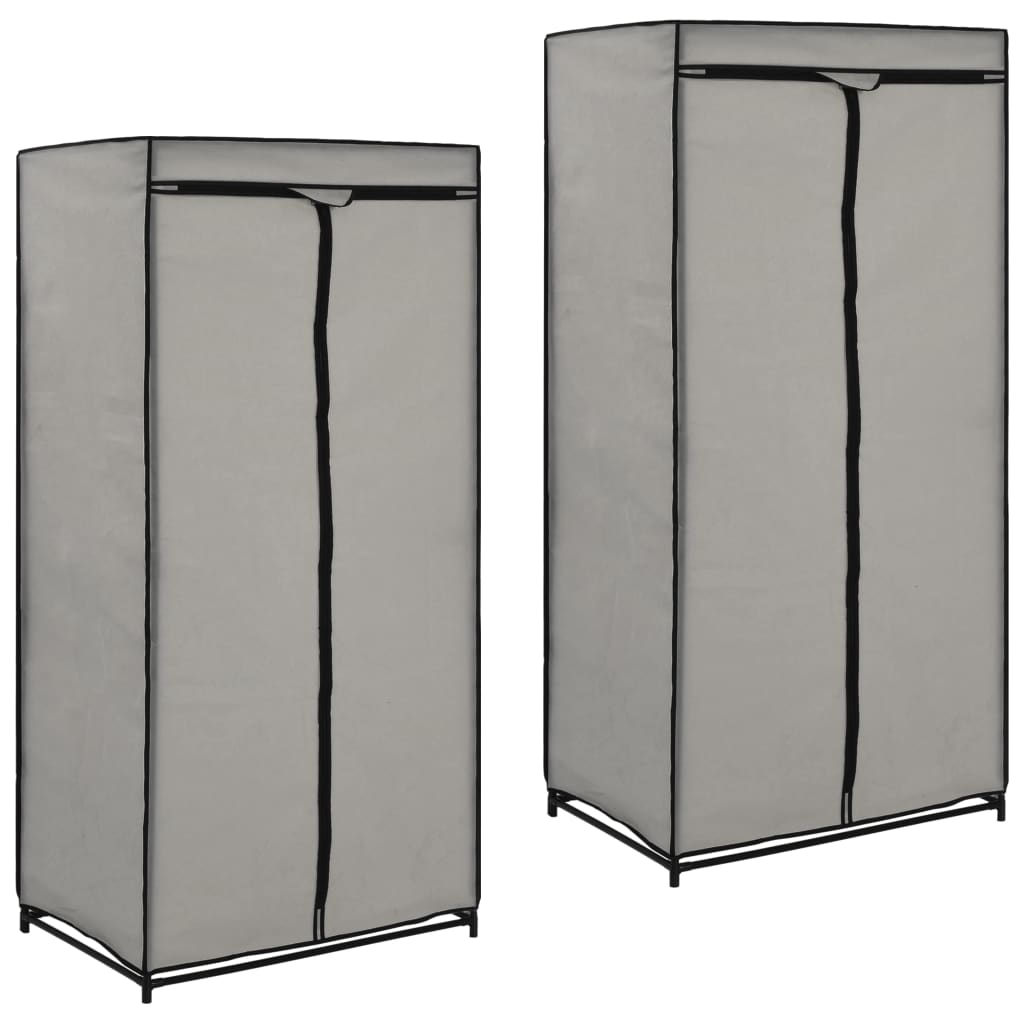 vidaXL Kleiderschrank Schwarz 75×50×160 cm